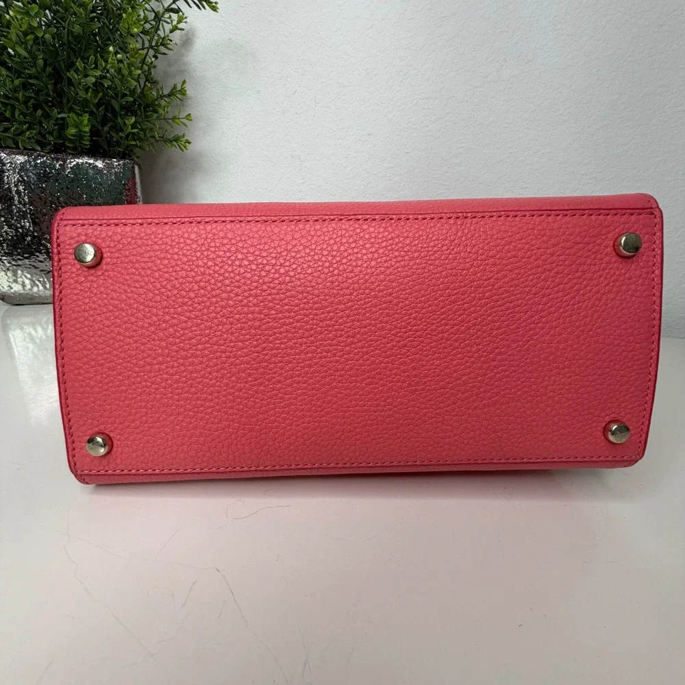 Kate Spade Hayes Street Satchel Pink Leather Bow Tassel Crossbody Preppy Small